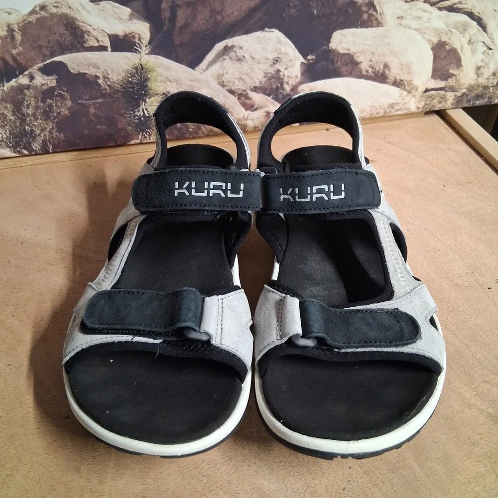 Kuru Kivi Womens Grey Black Suede Athletic Hiking Sandals Size 9